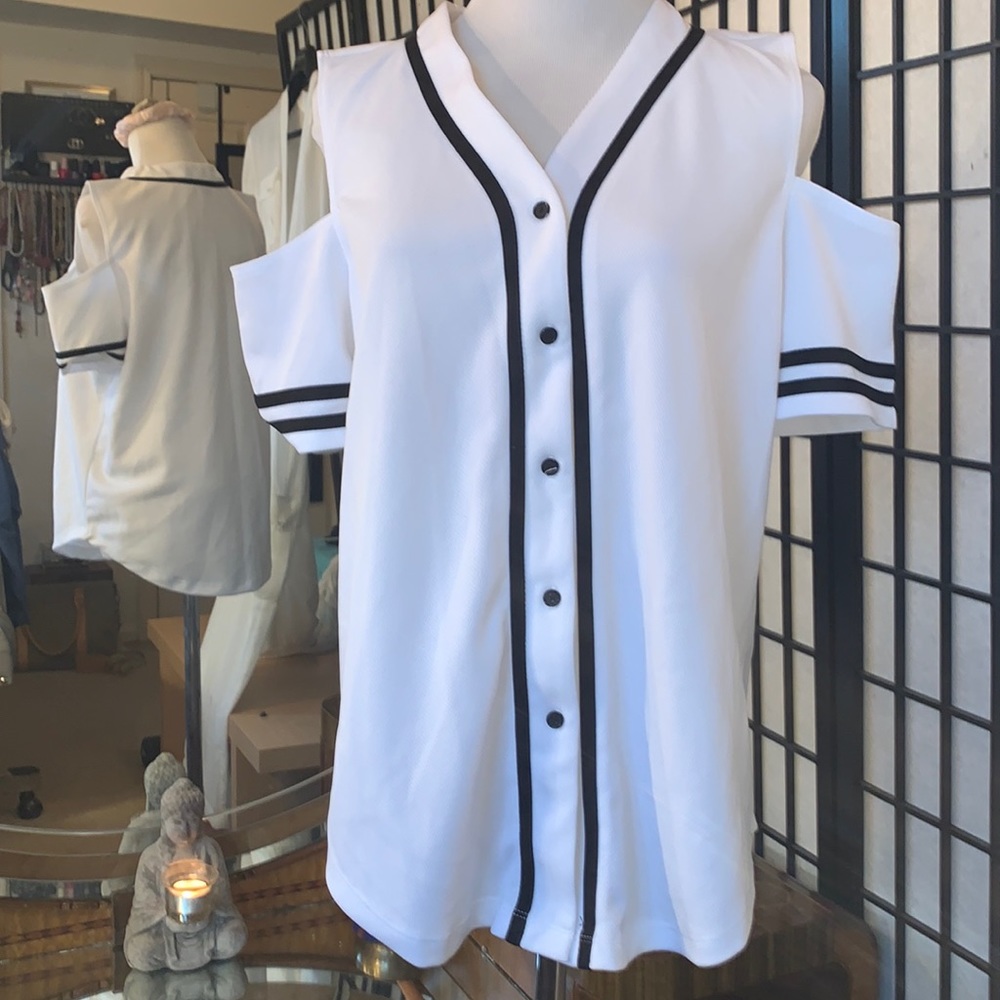 Forever 21 cosplay baseball open sleeve jersey